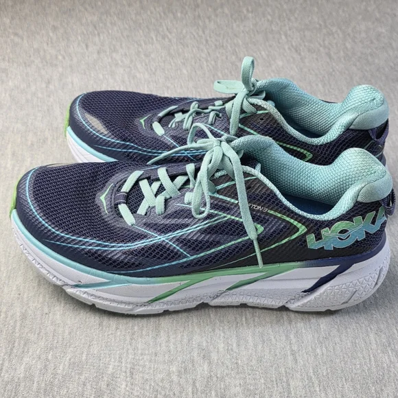Hoka Clifton 3 Women's Running Shoes - Navy and Aqua Size 8 - Picture 10 of 10